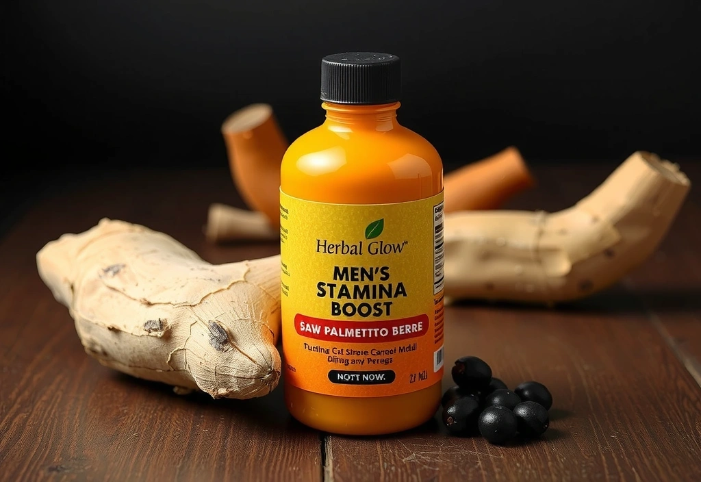 Herbal Glow Men's Stamina Boost product bottle