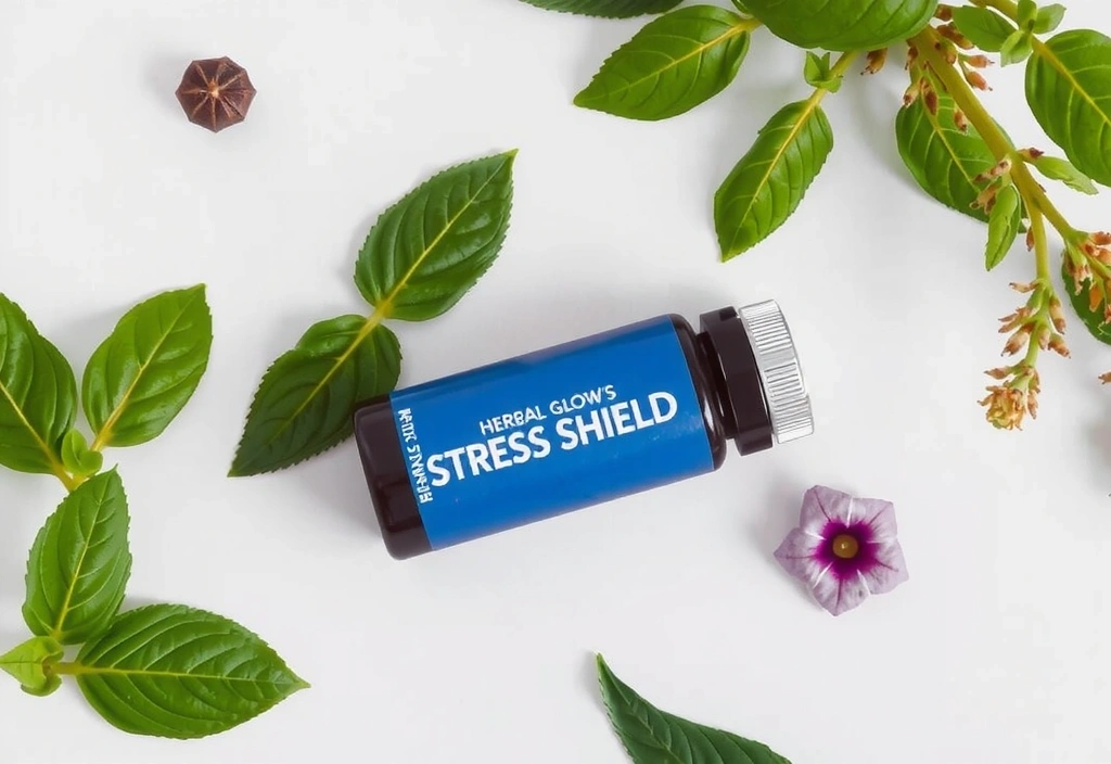 Herbal Glow Men's Stress Shield product bottle